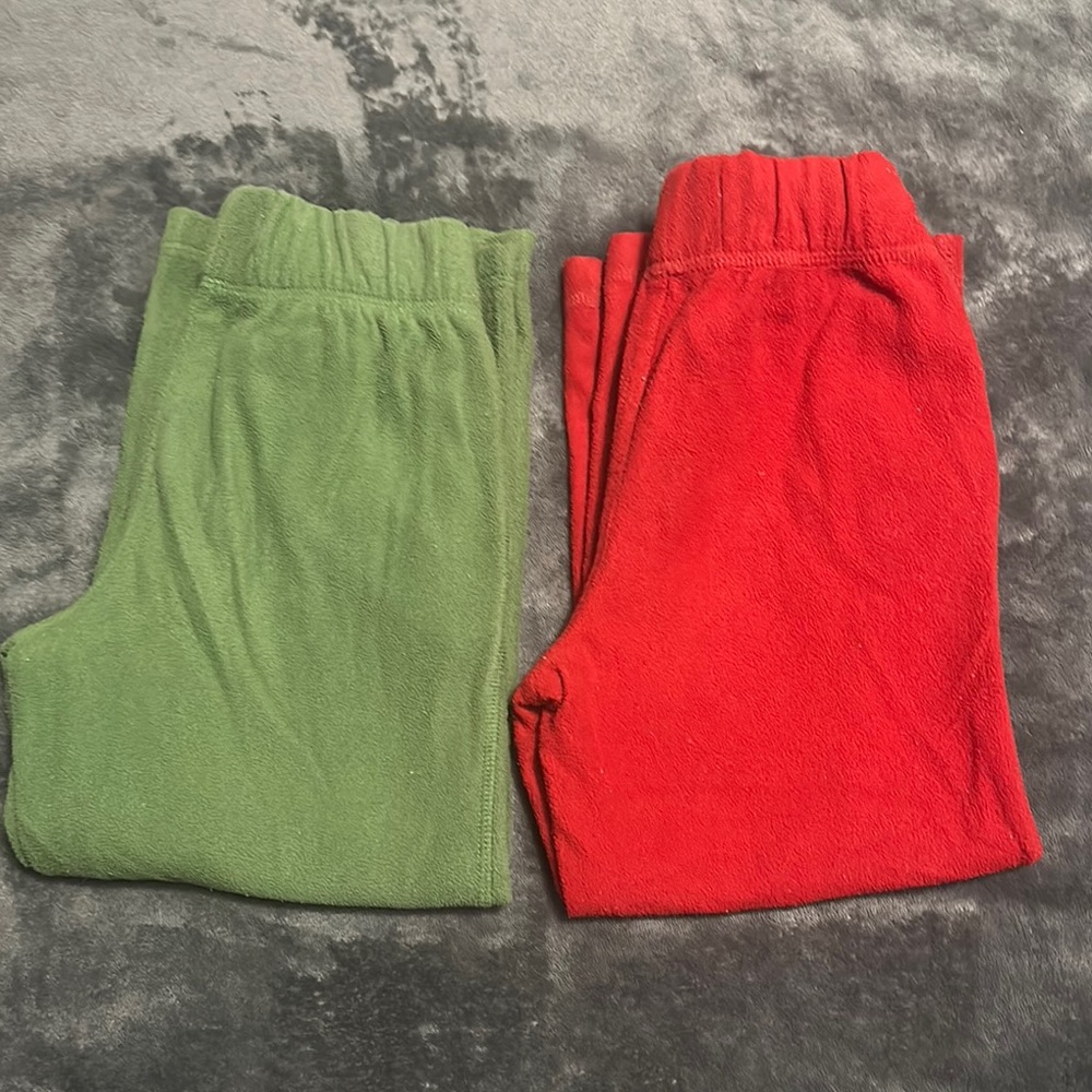 Old Navy Red and Green Sweatpants Relaxed Fit Joggers
